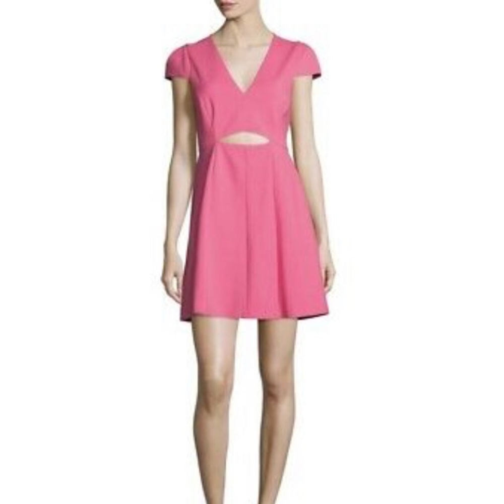 Halston Heritage Pink Cap Sleeve Dress